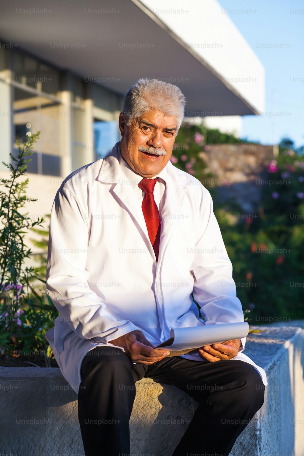 Latin man senior doctor in a Mexican hospital in Mexico city or Latin America