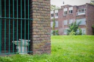 A damaged toilet bowl left at disused council blocks in Grahame park housing estate in north London