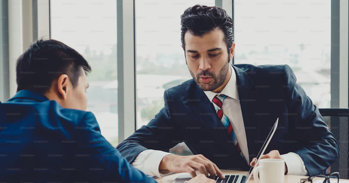 Office Interviewer Job seeker in job interview meeting with manager and interviewer at ...
