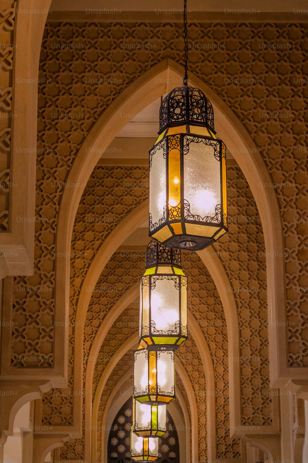 Lamps in the Souk Al Bahar in Dubai, UAE