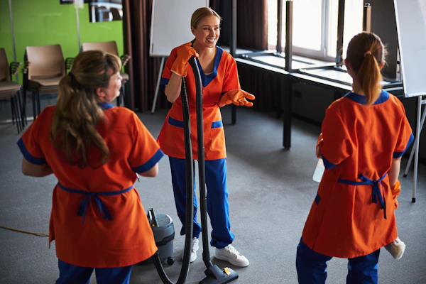Personalbereitstellung — Reinigungsteam bei der Arbeit