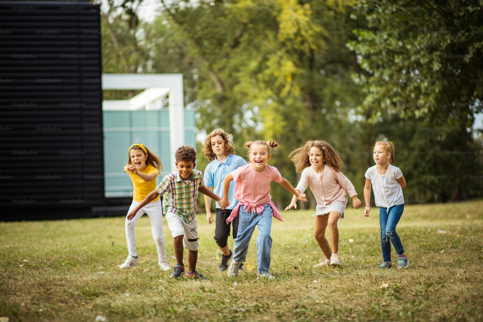 Children playing outside