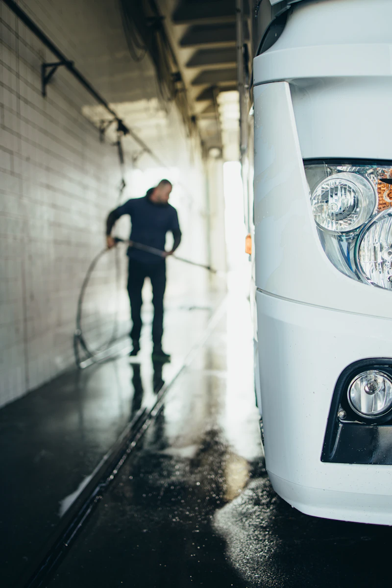 Work truck washing