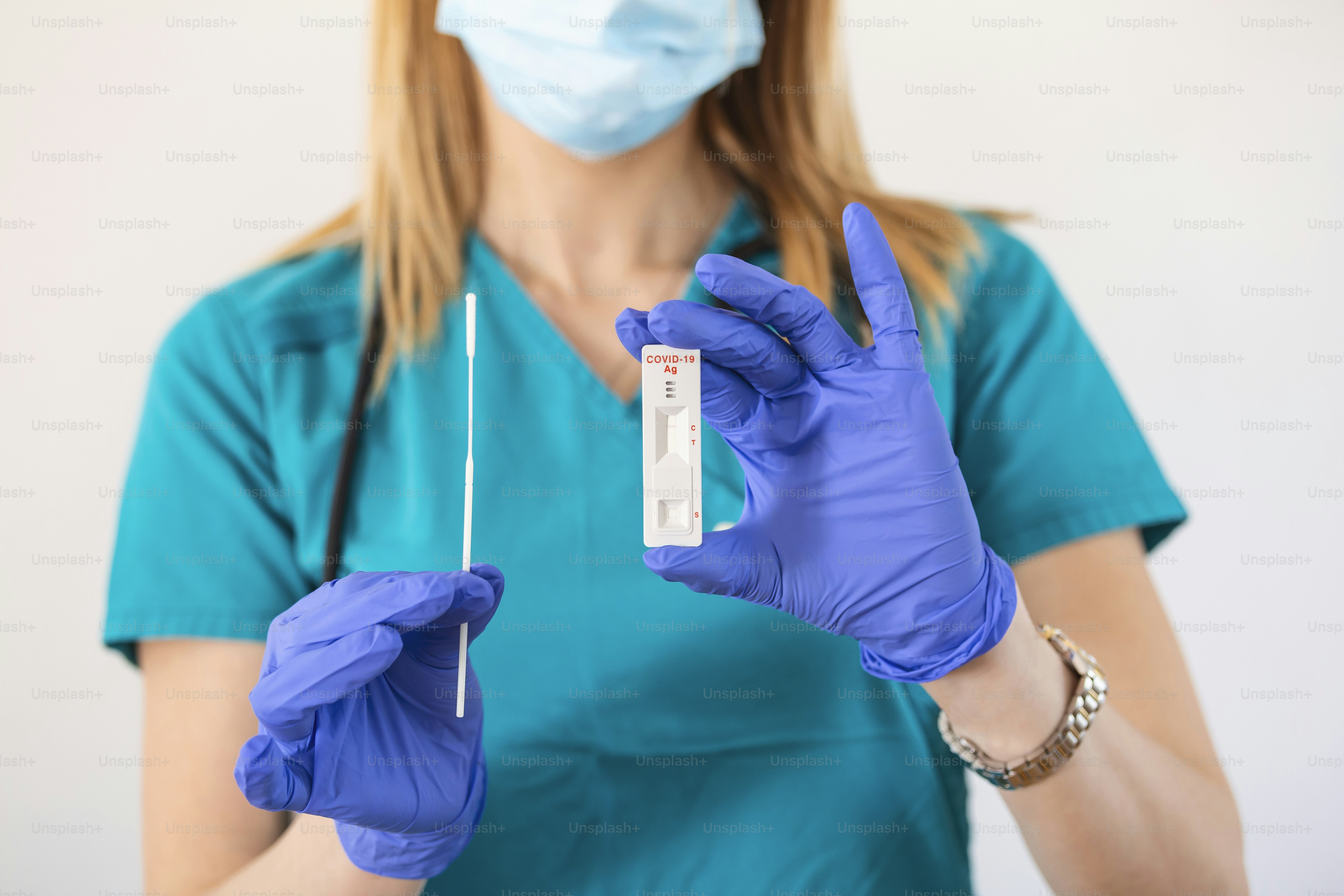 COVID19 virus disease diagnostic,doctor holding Coronavirus test