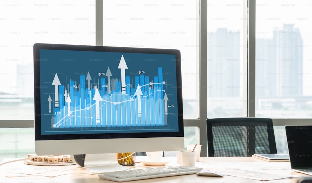 Business visual data analyzing technology by creative computer software