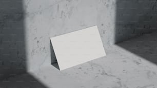 Cartão de visita, cartão de nome, cartão de presente de membro, maquete de cartão branco em branco para montagem em fundo de mármore. Renderização 3D, ilustração 3D
