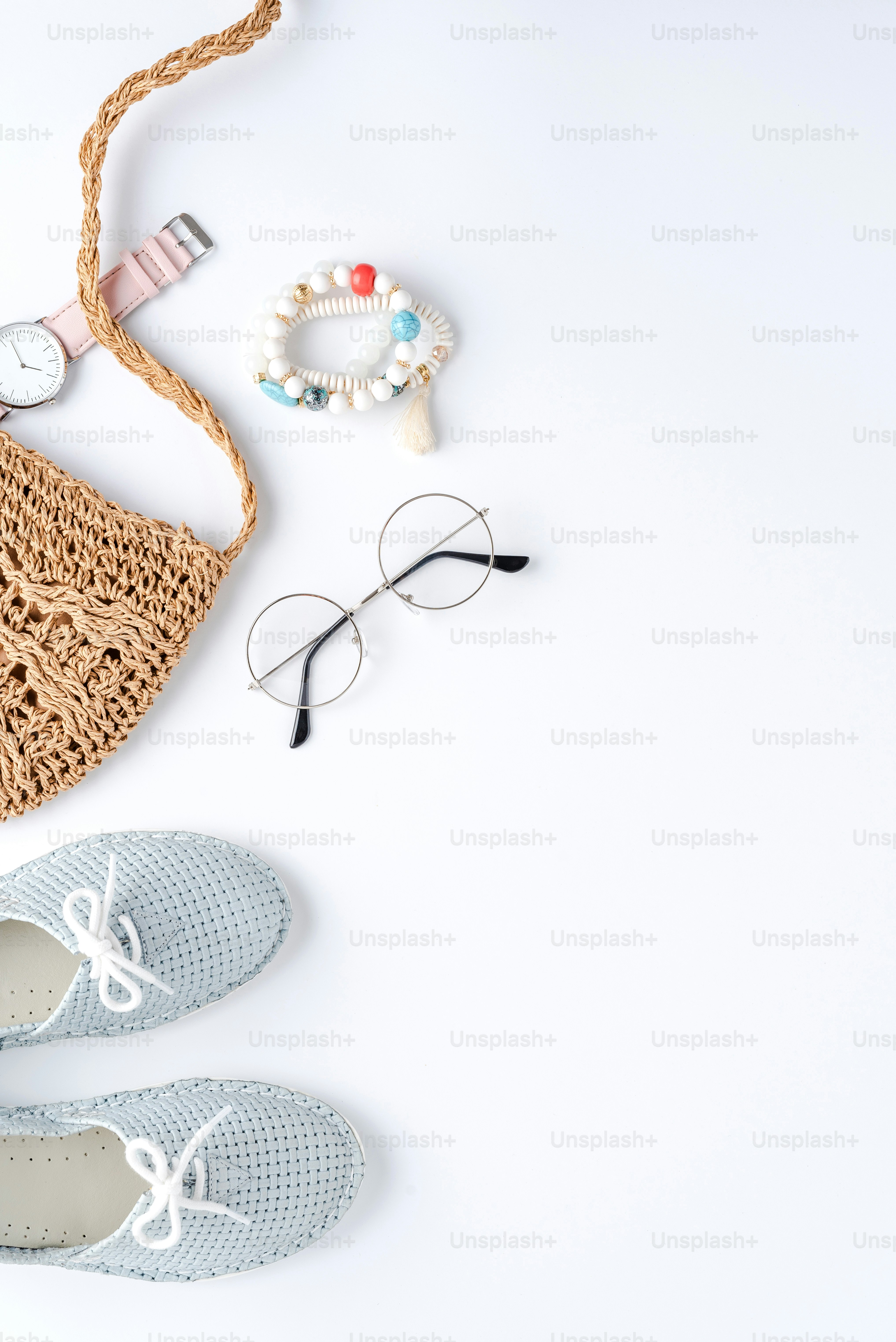 Accesorios de verano para mujer. Vista superior