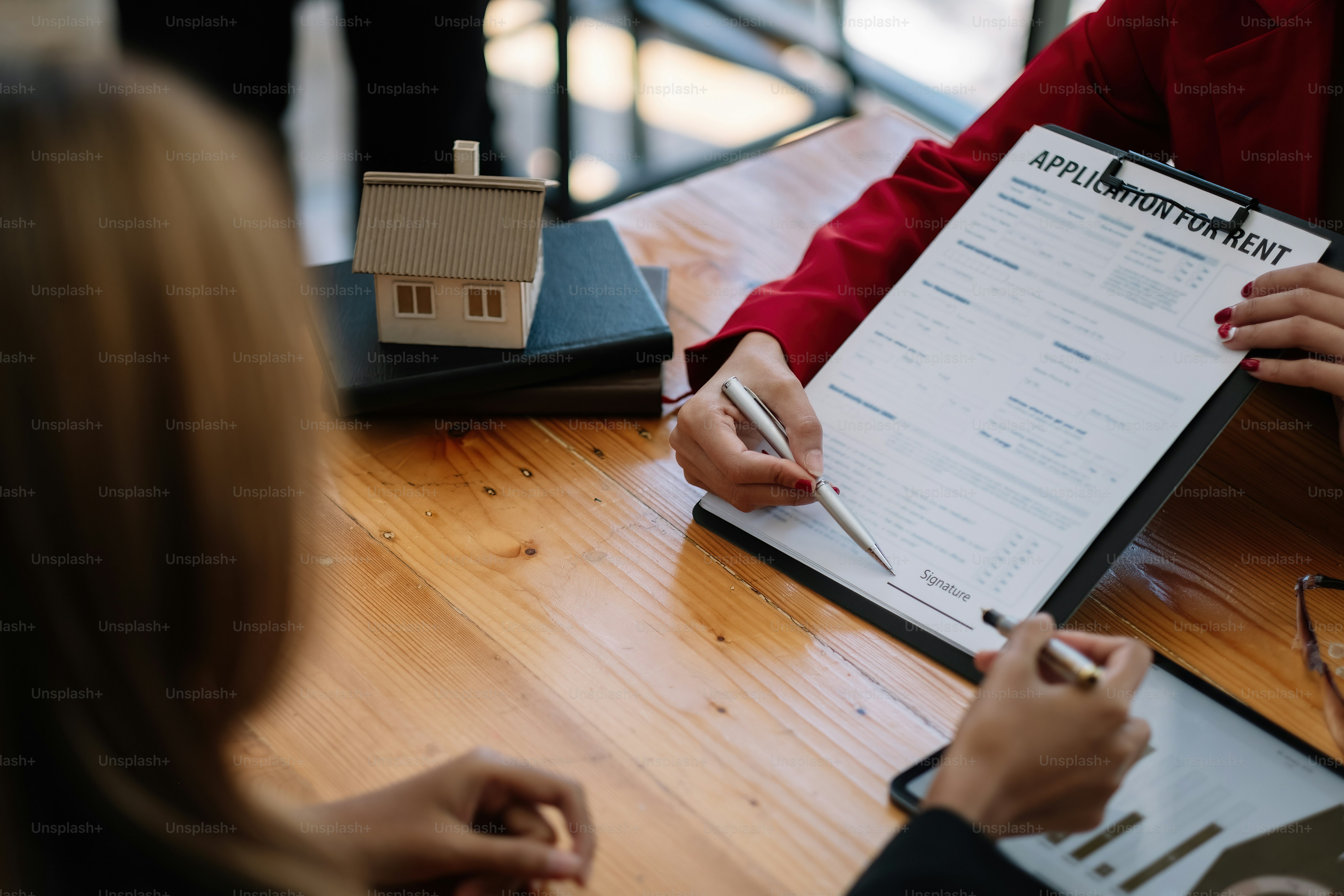 Client sign the documents to make the contract legally, Home sales and home rental real estate concept.