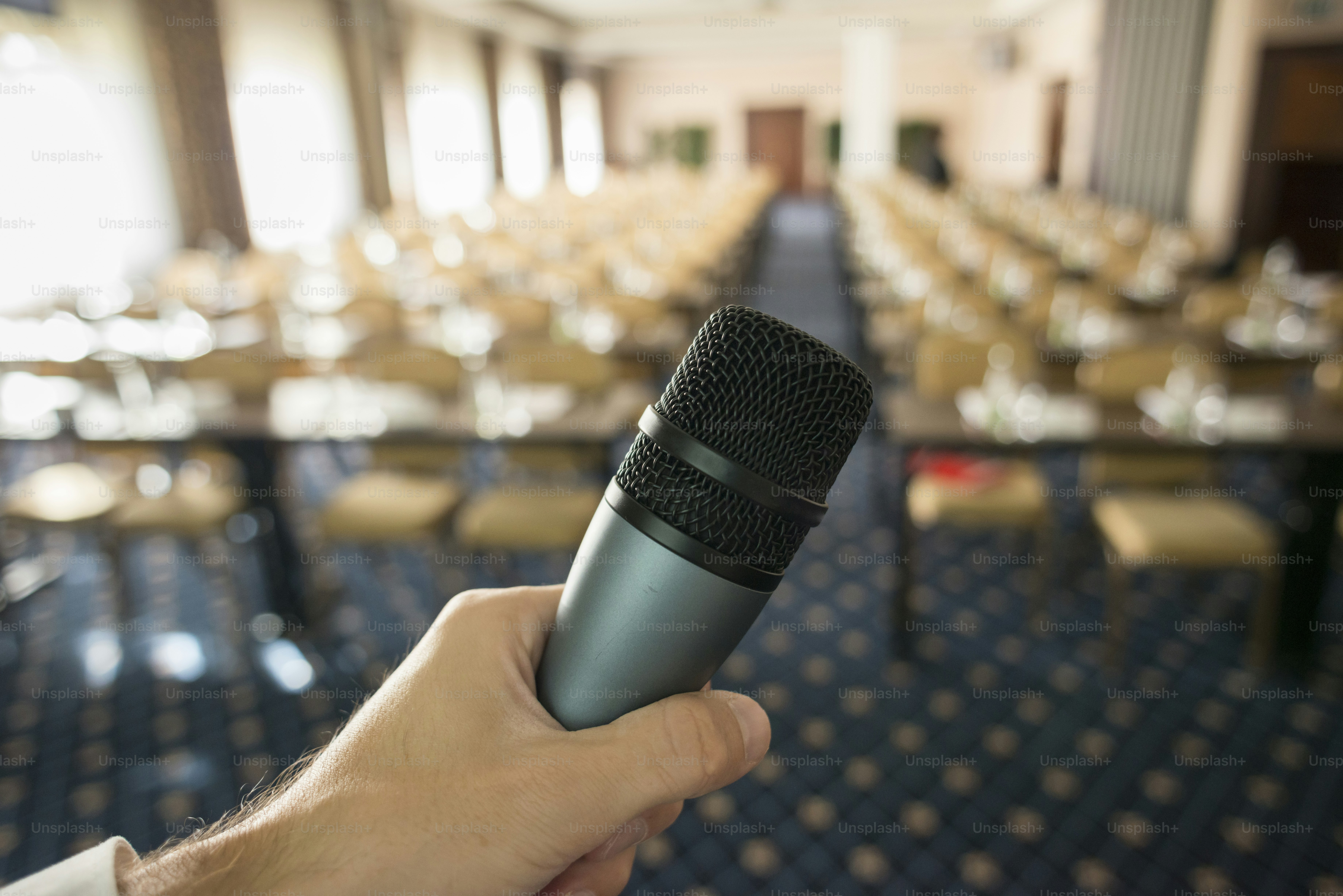 Indoor business conference for managers.
