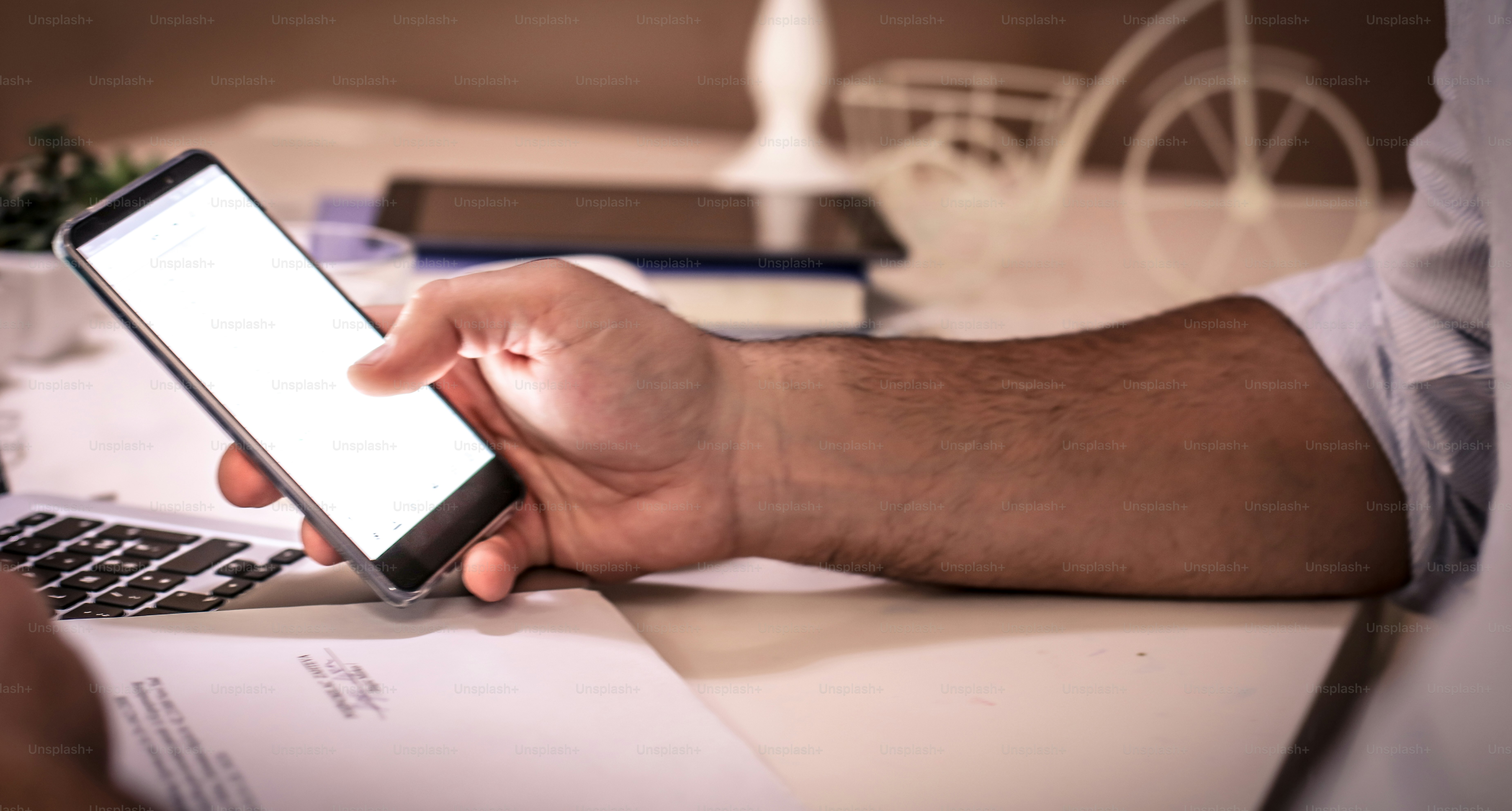Businessman working at office.