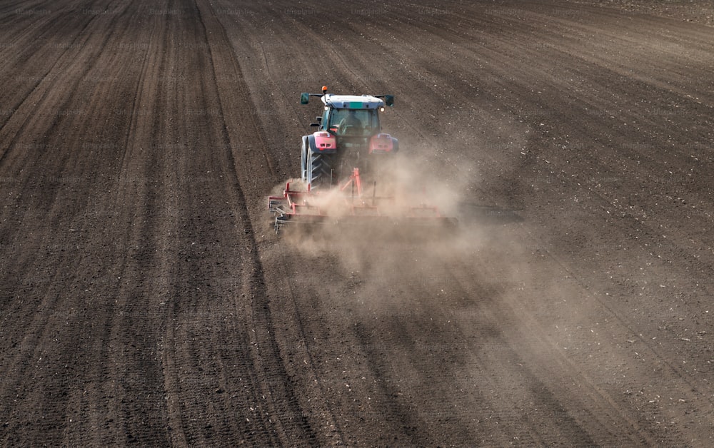 preparation of agricultural land in the spring