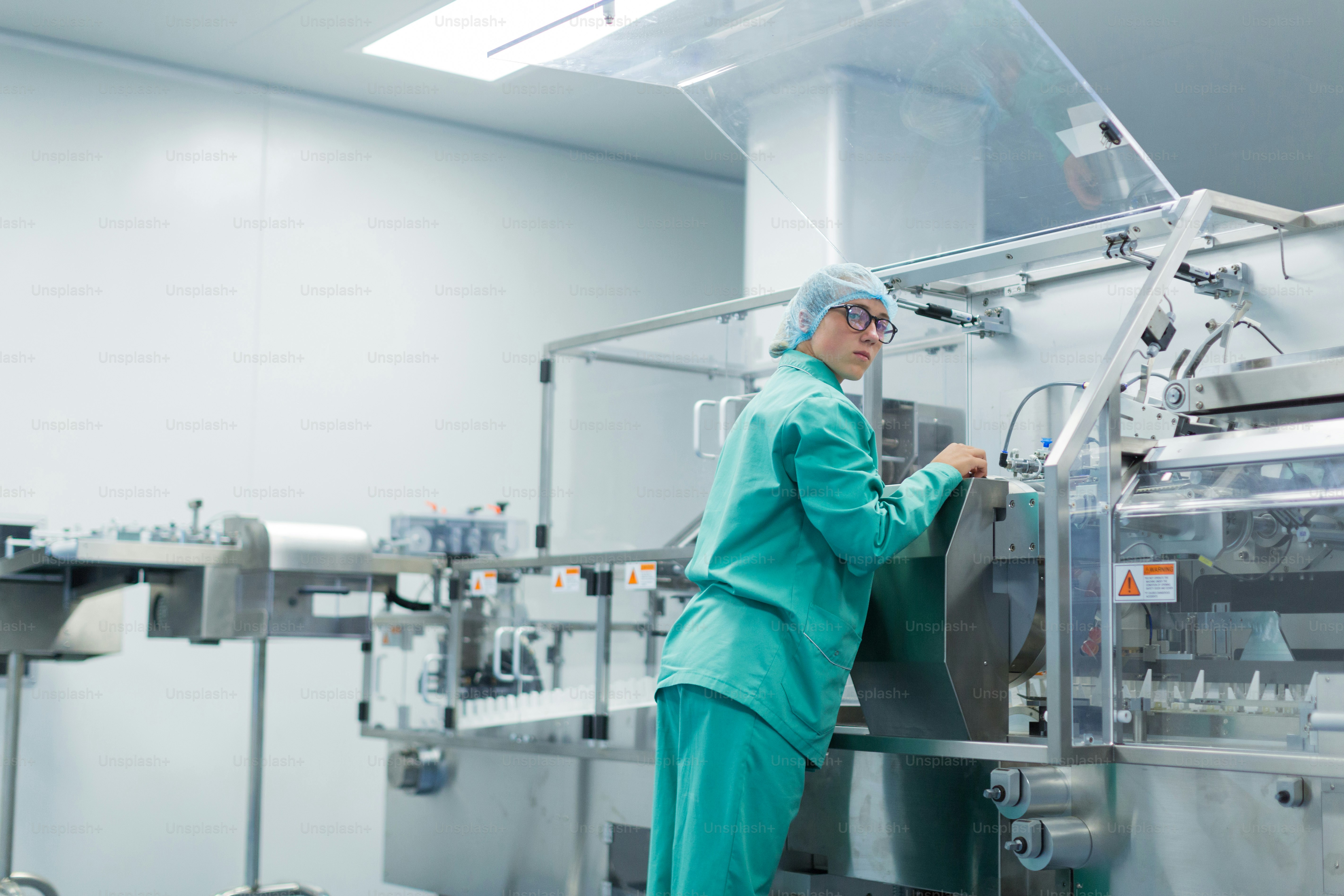 Plant picture, clean room equipment and stainless steel machines photo ...