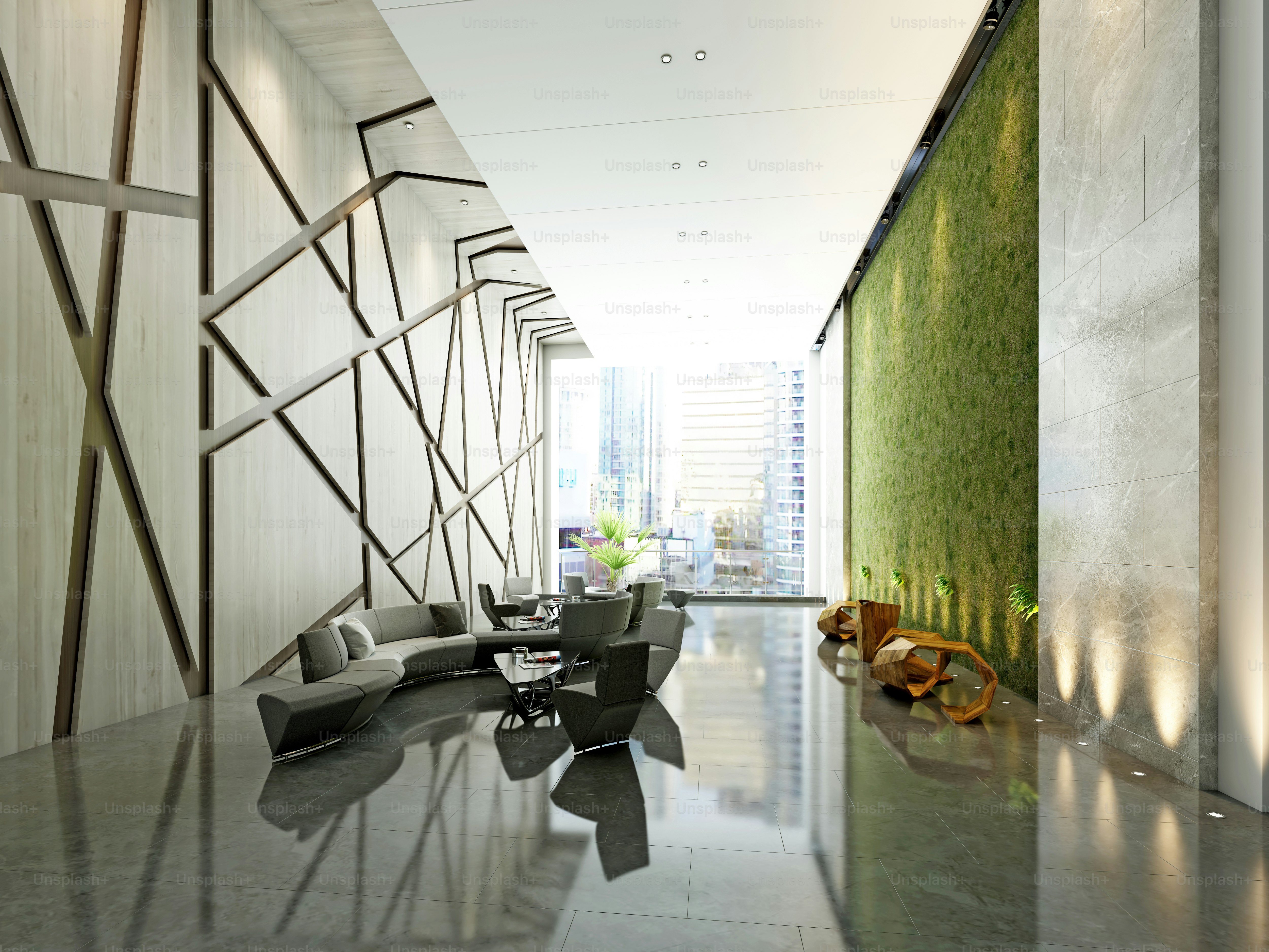 3d render of luxury hotel reception photo – Office Image on Unsplash, image size:3000x2250