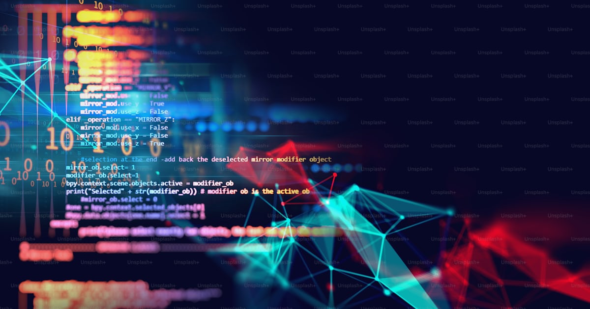 Programming code abstract technology background of software developer ...