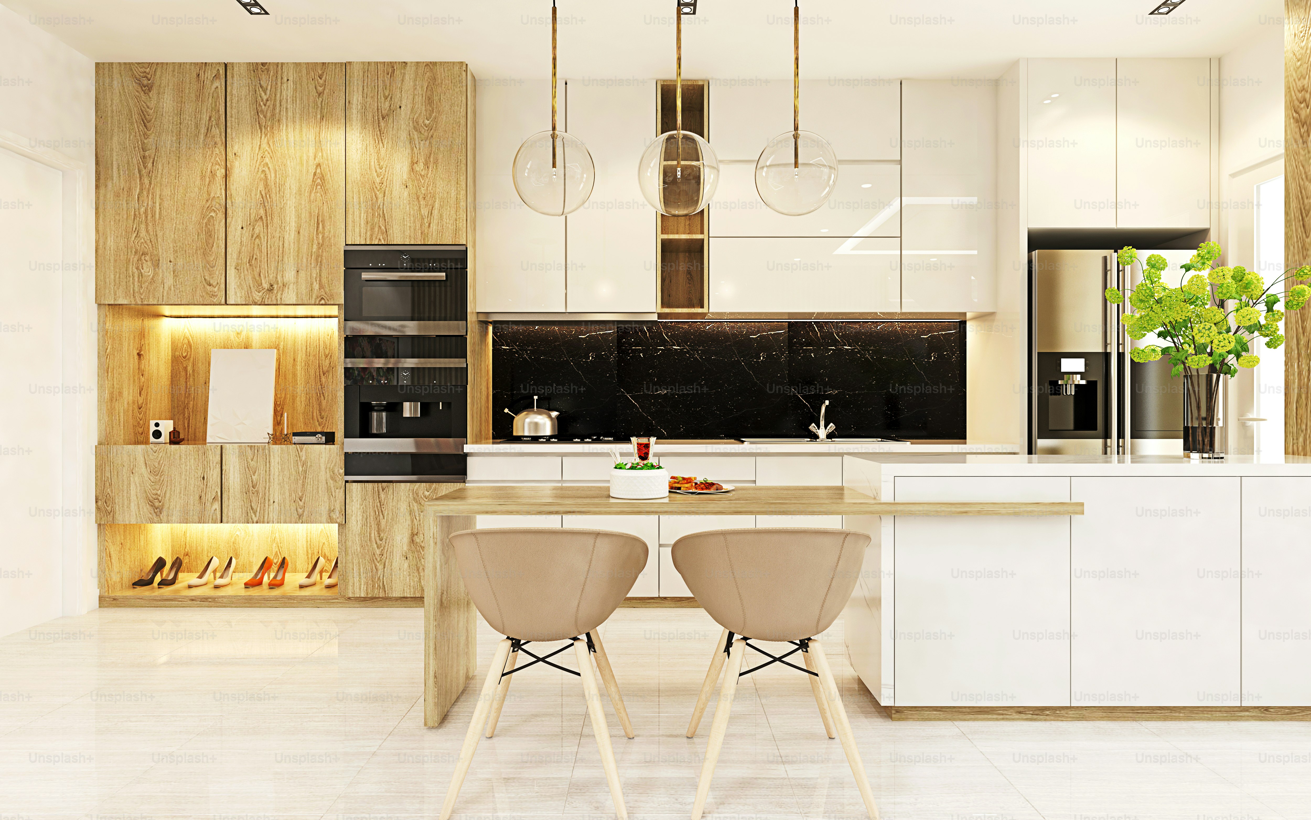 3d render of modern living room