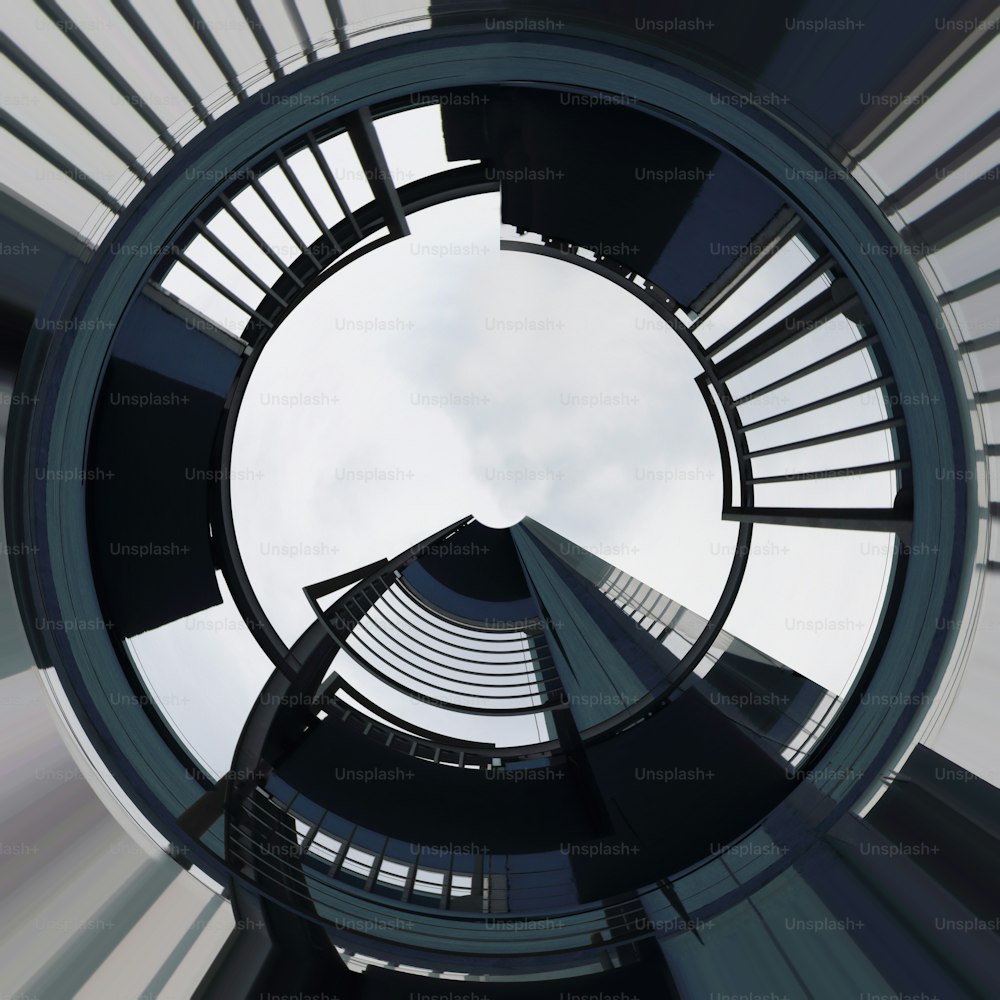 Digital gerendertes futuristisches Architekturfragment / Hintergrund