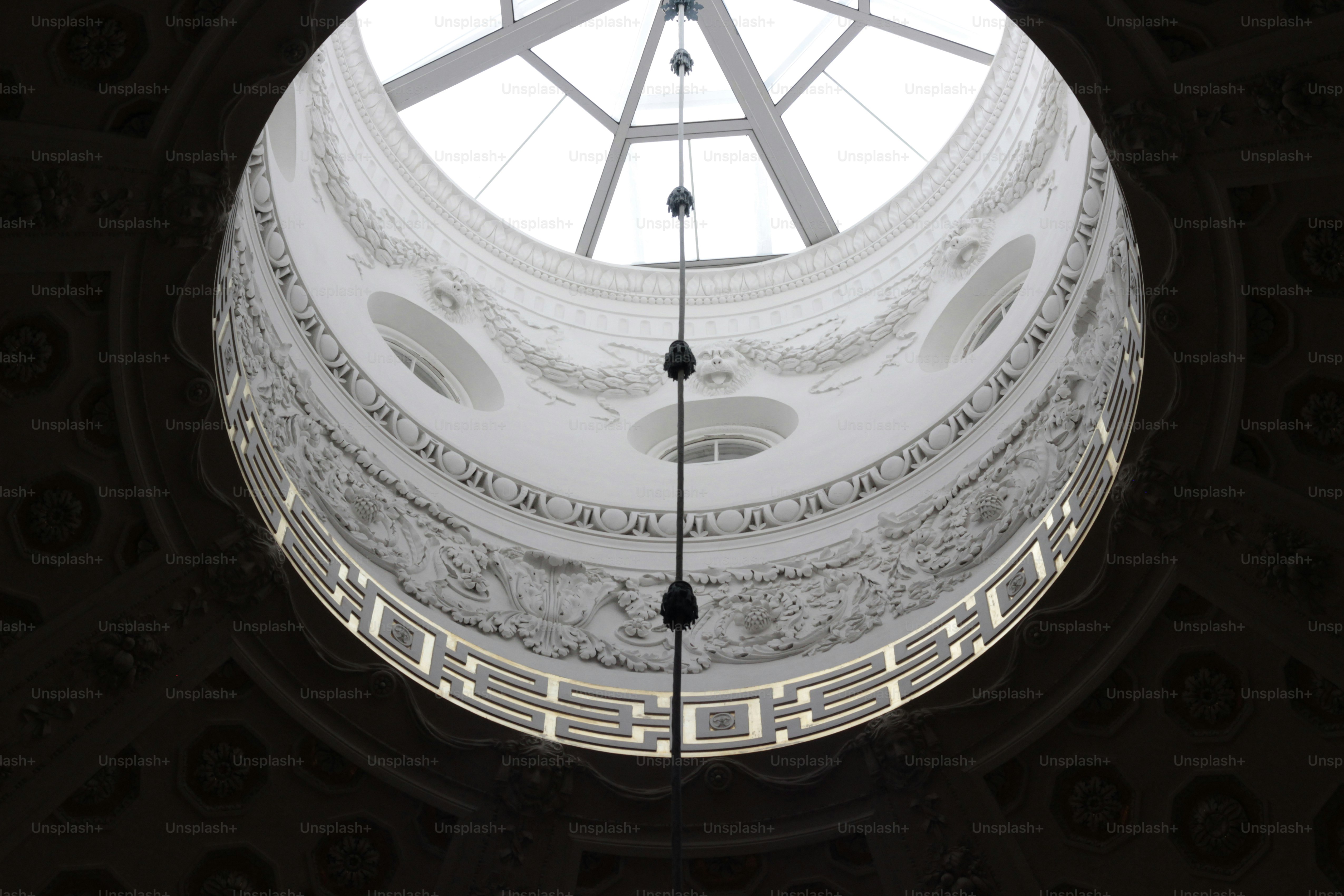 Close-up of public architecture detail in classic style