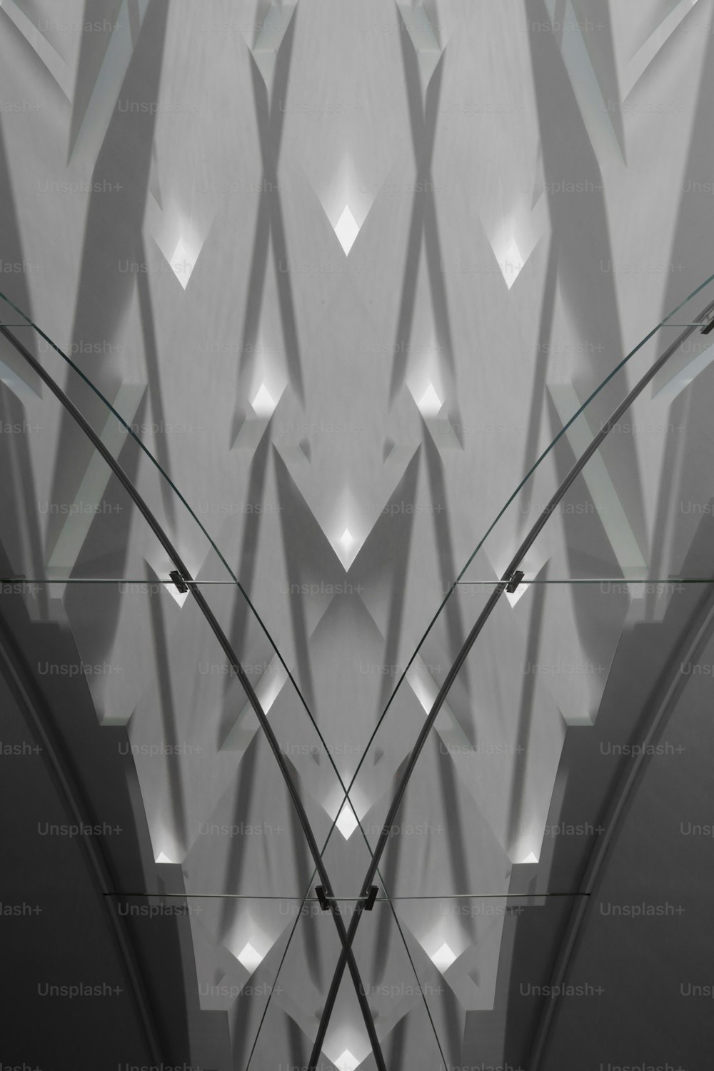デジタルレンダリングされた未来的な建築の断片/背景