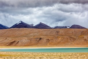 Himalayan lake Kyagar Tso in Himalayas, Ladakh, India