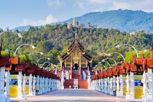 Ho kham luang style thaïlandais du nord dans la flore royale ratchaphruek à Chiang Mai, Thaïlande.