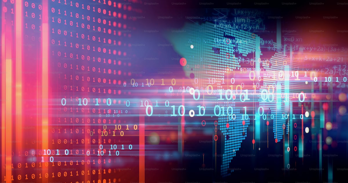 Digital code number abstract background, represent coding technology ...