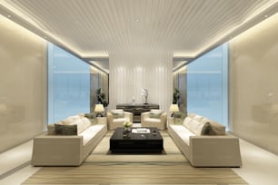 3d render living room