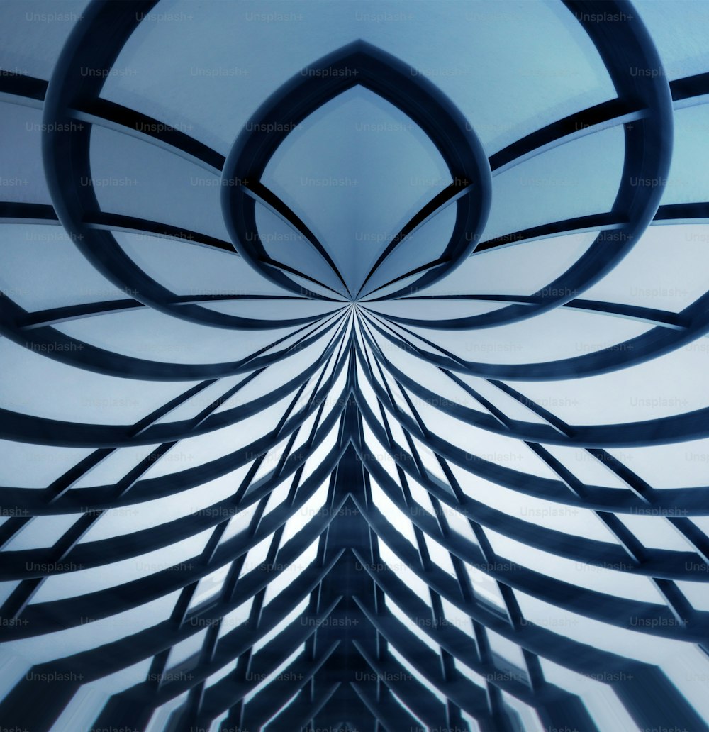 Fragmento arquitetônico futurista digitalmente renderizado / fundo