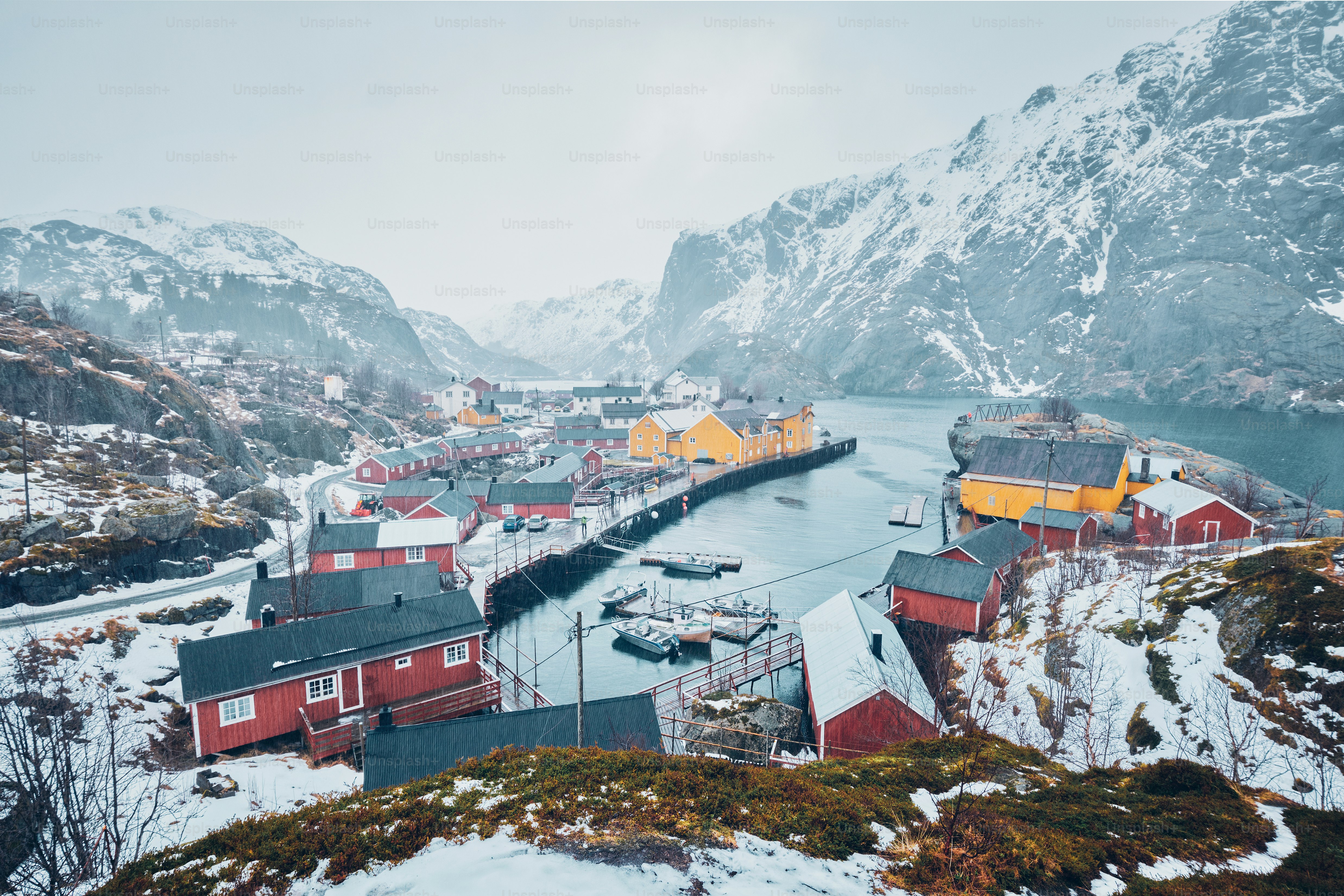 Nusfjord authentic fishing village in winter. lofoten islands, norway photo – Mountain Image on Unsplash