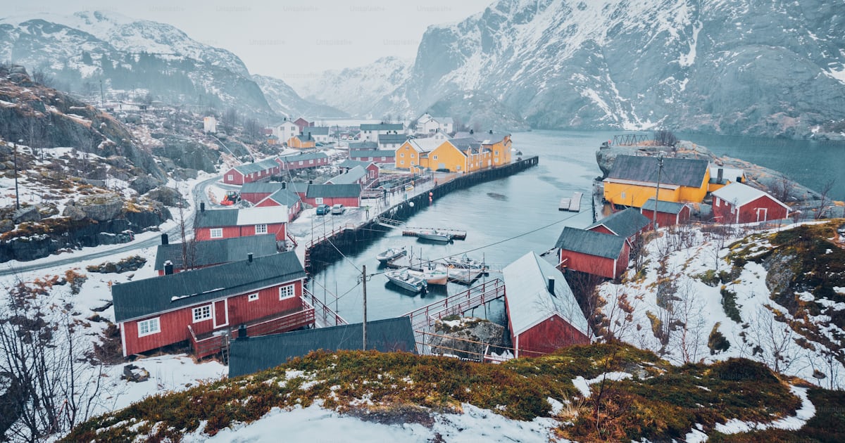 Nusfjord authentic fishing village in winter. lofoten islands, norway photo – Mountain Image on Unsplash