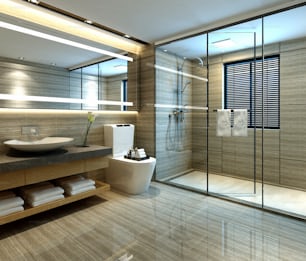 3D Render of Luxury Bathroom