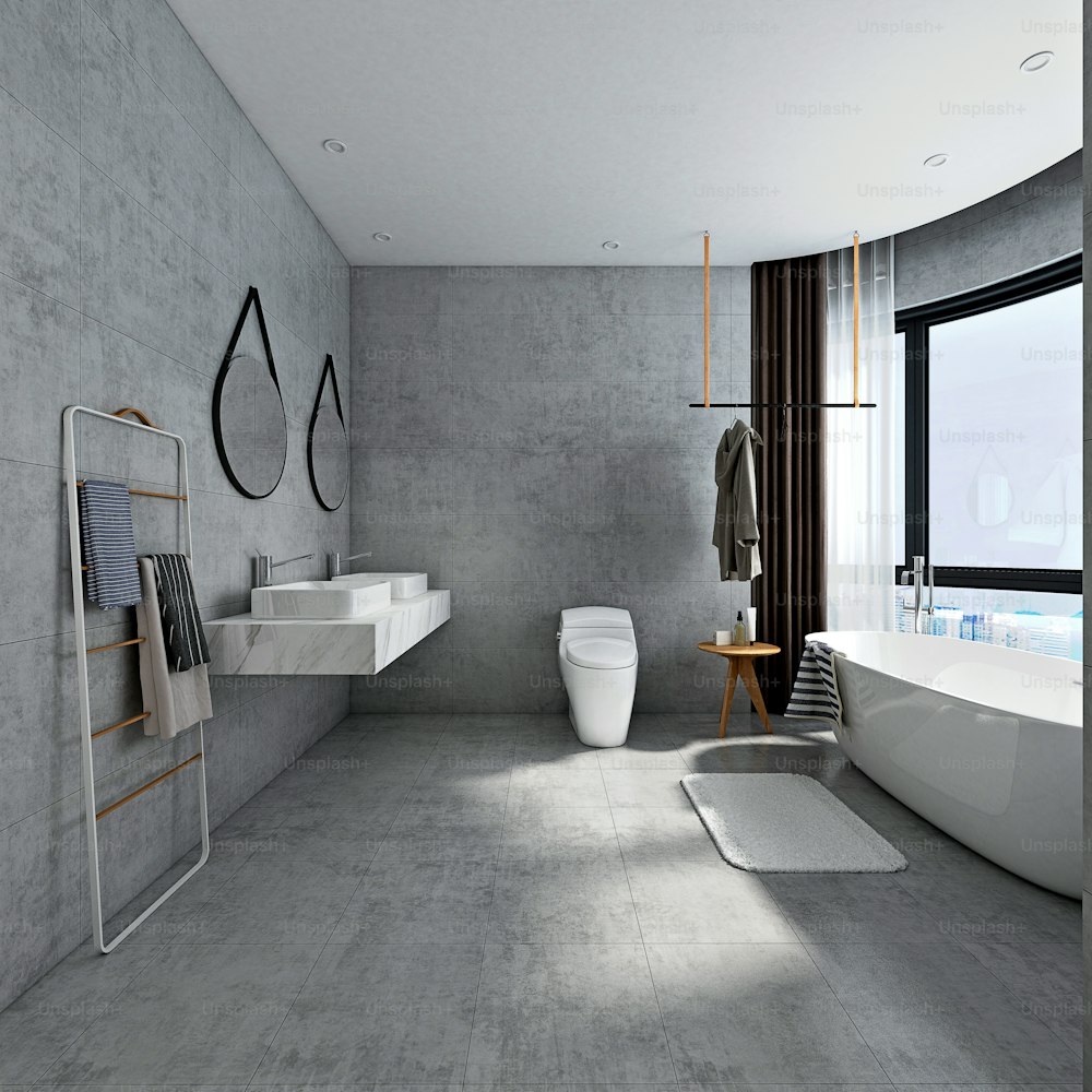 3D Render of Luxury Bathroom