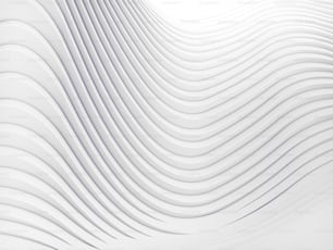 Surface de la bande d’onde Fond blanc abstrait. Illustration numérique 3D