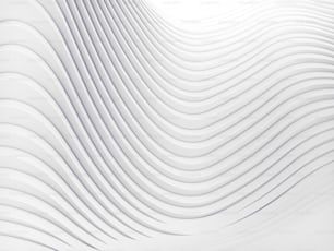 Wave band surface Abstract white background. Digital 3d illustration