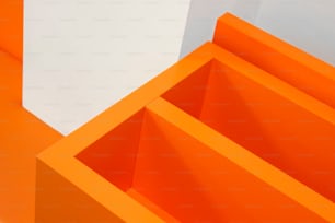 Abstract background in orange color on the subject of modern architecture, interior or technology
