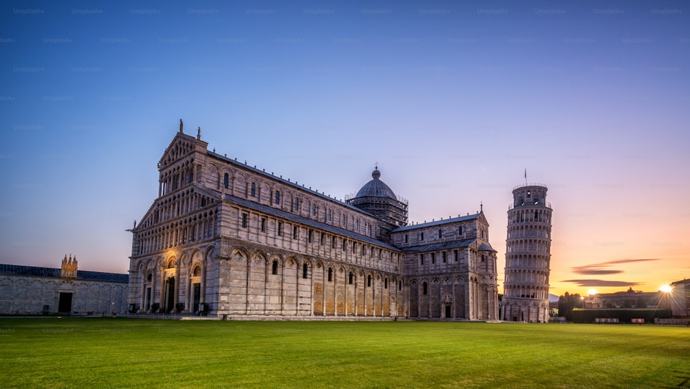 Leaning Tower of Pisa in Pisa, Italy - Leaning Tower of Pisa known worldwide for its unintended tilt and famous travel destination of Italy. It is situated near The Pisa Cathedral.