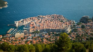 Dubrovnik Old Town on coast of Adriatic Sea, Dalmatia, Croatia - Prominent travel destination of Croatia. Dubrovnik old town was listed as UNESCO World Heritage Sites in 1979.