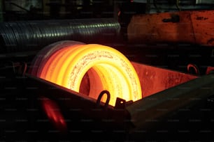 Image of hot metal prepared for work in the plant