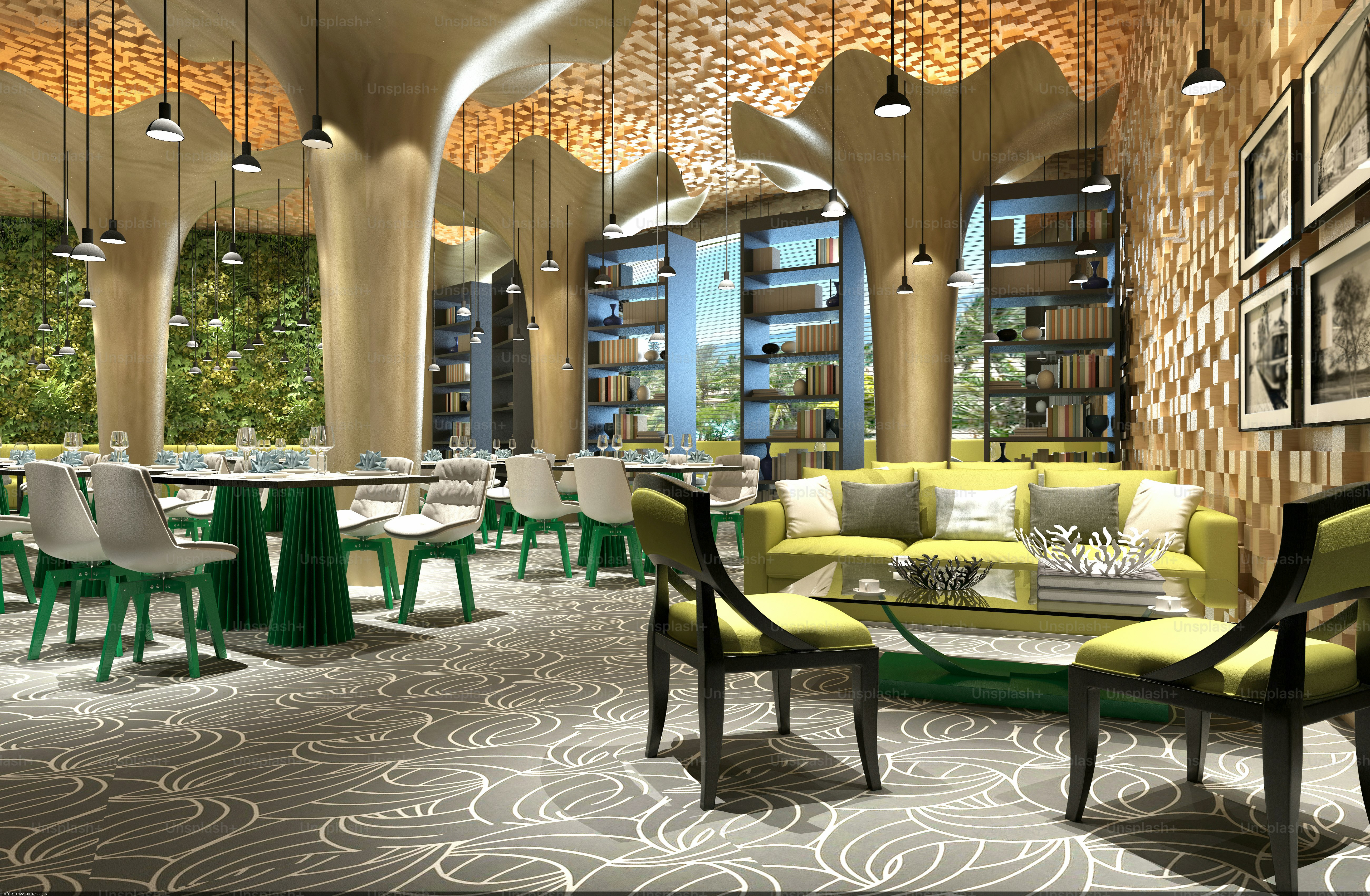 Fine dining restaurant with elegantly set tables