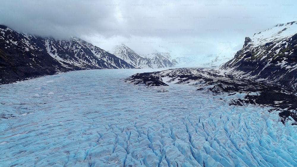 Skaftafell glacier, Vatnajokull National Park in Iceland.