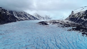 Glacier de Skaftafell, parc national de Vatnajokull en Islande.