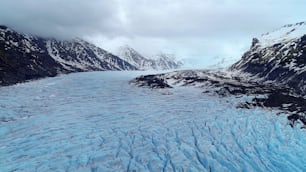 Skaftafell glacier, Vatnajokull National Park in Iceland.