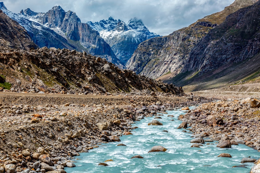 Chandra Fluss im Himalaya. Lahaul Valley, Himachal Pradesh, Indien Indien