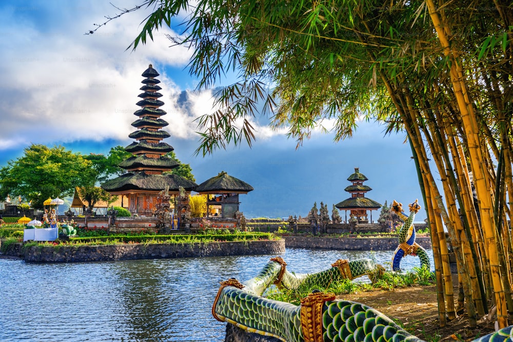 pura ulun danu bratan temple in Bali, indonesia.