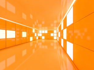 Abstract modern architecture background, empty open space interior. 3D rendering