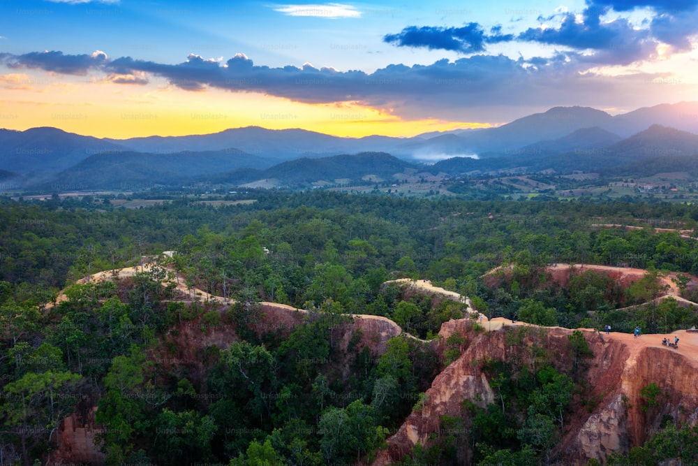 Luftaufnahme des Pai Canyon (Kong Lan) in Mae hong son, Thailand.