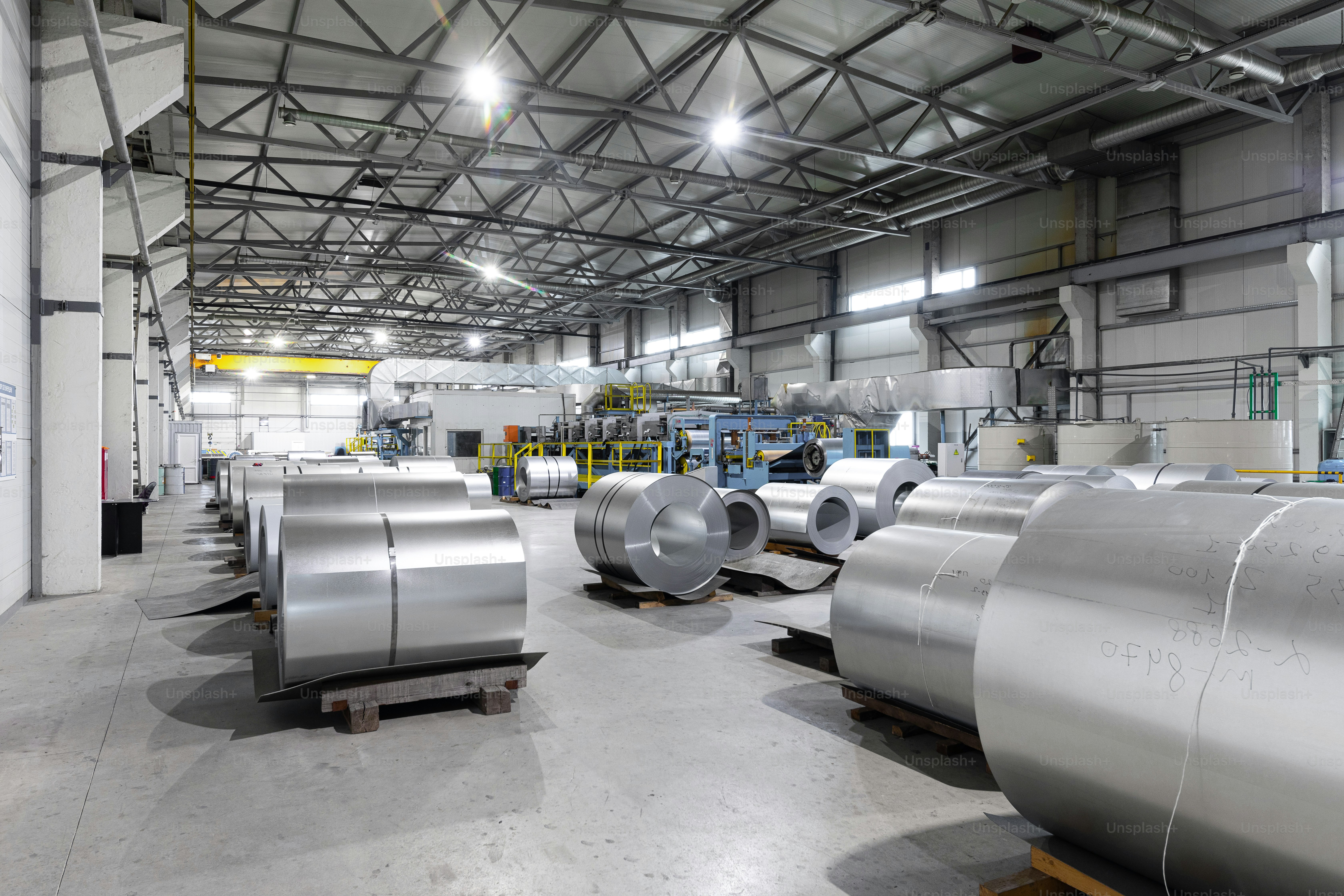 The interior of the metalworking shop. Modern industrial enterprise