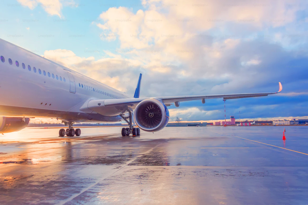 Airplane ready on runway