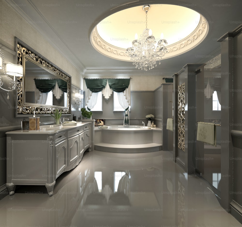 3D Render of Luxury Bathroom