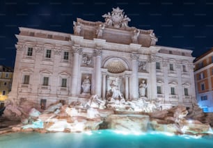 The Trevi Fountain is a fountain in the Trevi district in Rome, Italy. It is the largest Baroque fountain in Rome and one of the most famous fountains attracting tourist visiting Rome, Italy.