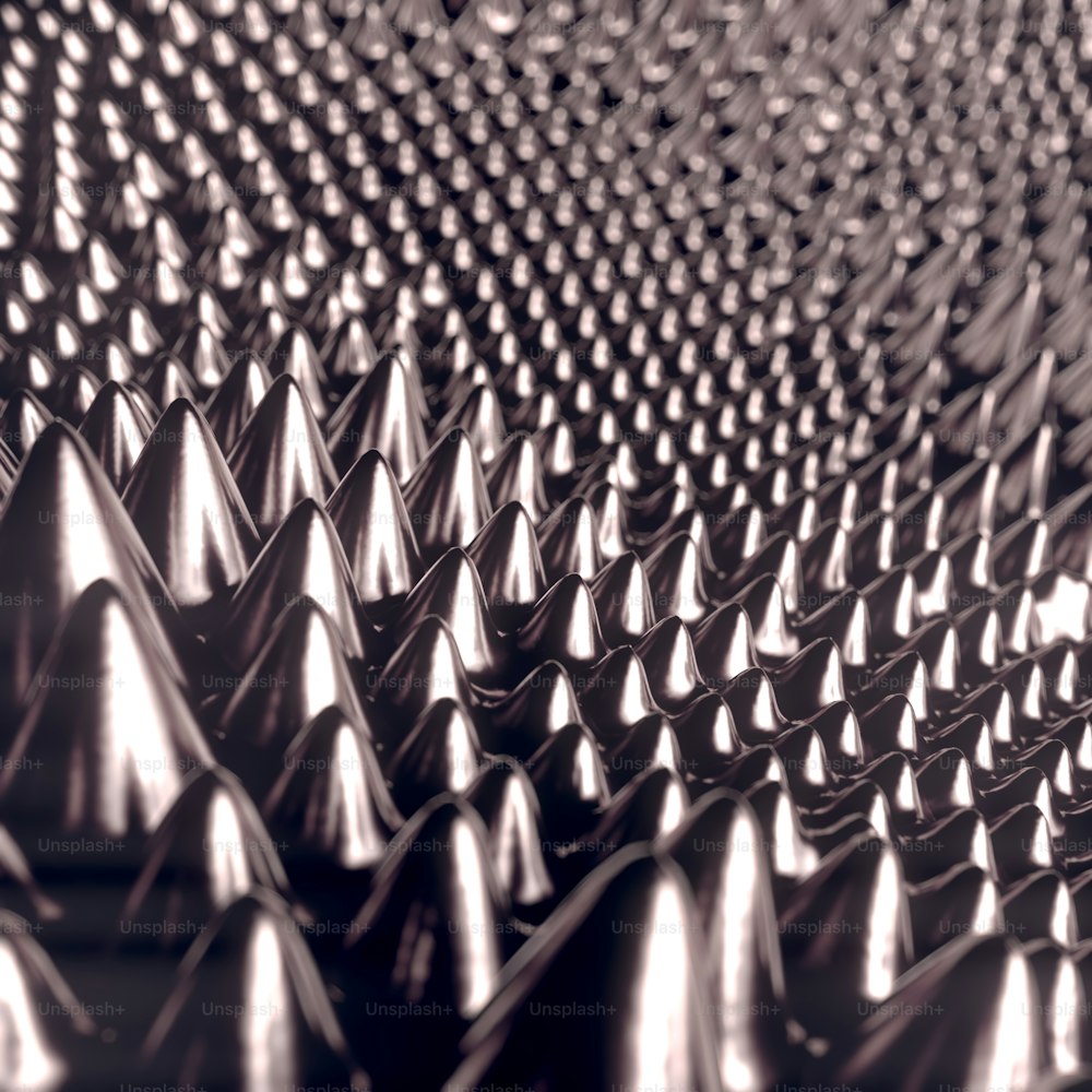 Fluido ferromagnético abstracto en blanco y negro. Sustancia ondulada líquida oscura con profundidad de campo. Materiales nanotecnológicos modernos. Renderizado 3D Ilustración digital